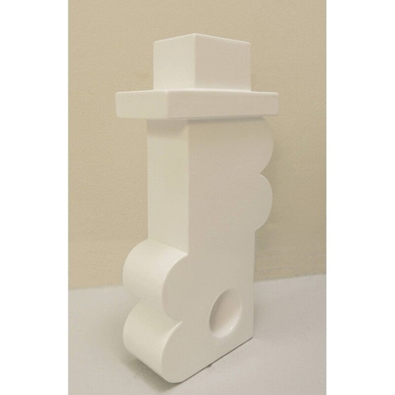 Image 1 of Vase vintage Memphis en céramique blanche par Florio keramia, Italie