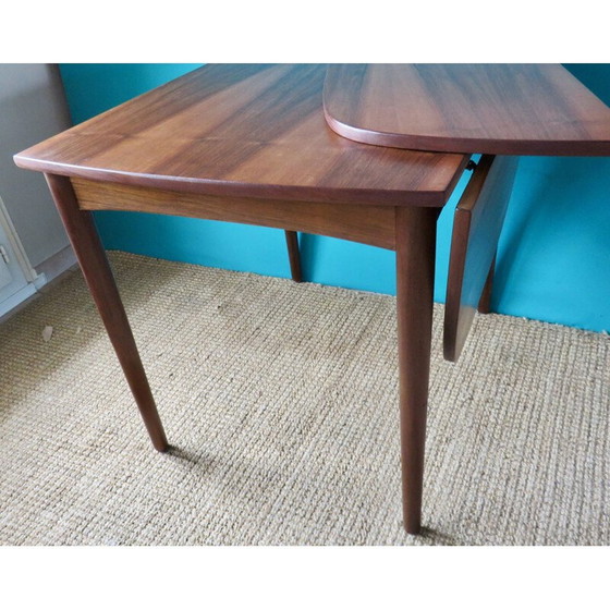 Image 1 of Table ovoïde vintage en palissandre avec 2 rallonges, Danemark 1965