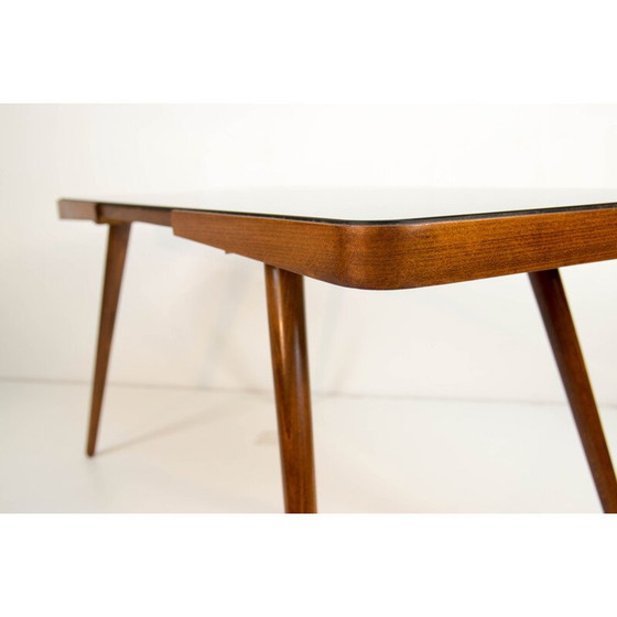 Image 1 of Table basse vintage en verre noir de Jiri Jiroutek, 1963