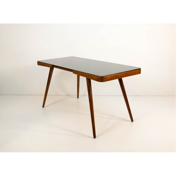 Image 1 of Table basse vintage en verre noir de Jiri Jiroutek, 1963