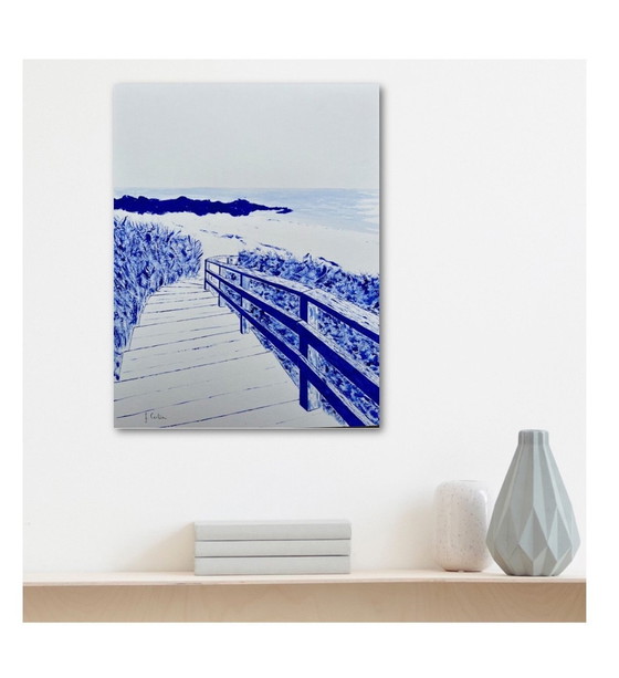 Image 1 of Plage Des Dunes. Acrylique De Frédéric Cadiou 