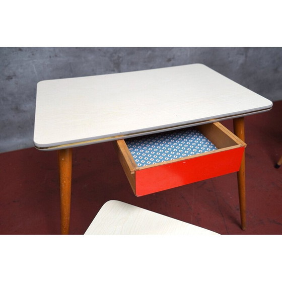 Image 1 of Ensemble de salle à manger vintage en bois, Allemagne 1960