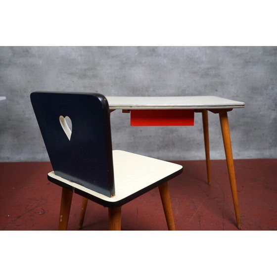 Image 1 of Ensemble de salle à manger vintage en bois, Allemagne 1960