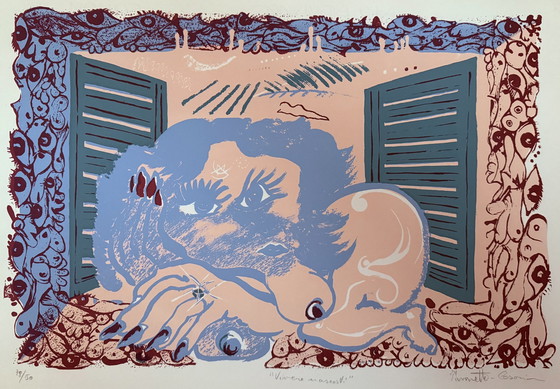 Image 1 of Favaretto Casarini : "Vivere Mosesti". Lithographie en couleur, signée et numérotée à la main. En excellent état.