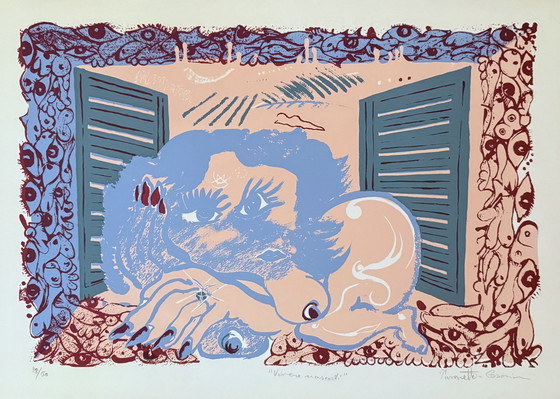 Image 1 of Favaretto Casarini : "Vivere Mosesti". Lithographie en couleur, signée et numérotée à la main. En excellent état.
