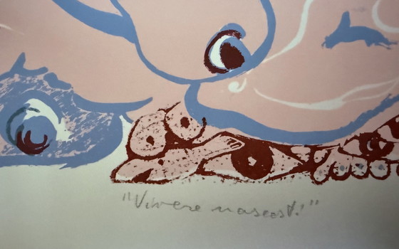 Image 1 of Favaretto Casarini : "Vivere Mosesti". Lithographie en couleur, signée et numérotée à la main. En excellent état.