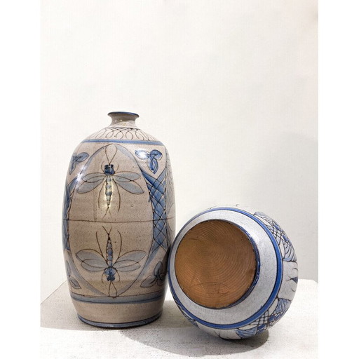 Paire de vases en céramique vintage