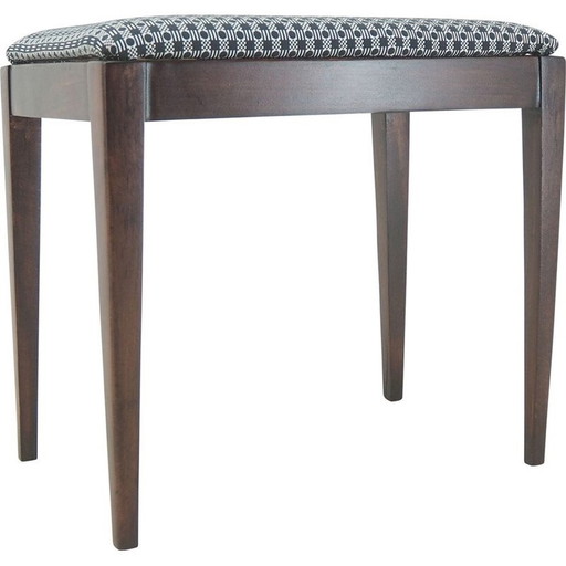 Tabouret en bois du milieu du siècle, Tchécoslovaquie années 1960