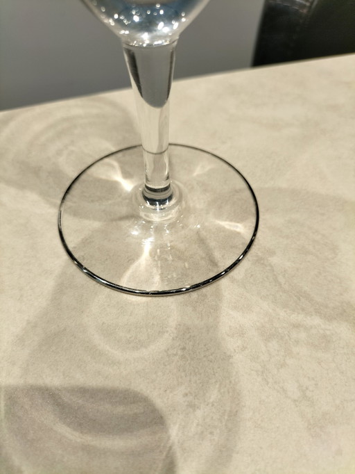 Lot De 6 Flutes À Champagne En Cristal De Bohème Tchèque