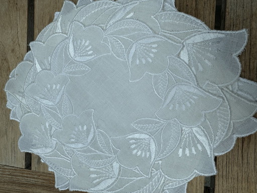 Vintage Set de 75 serviettes brodées