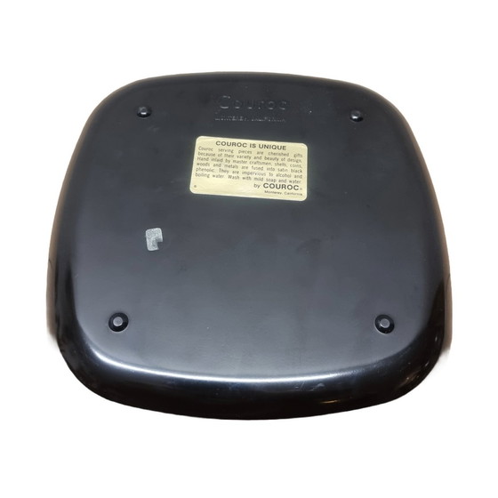 Image 1 of Assiette Vintage Couroc avec Hibou