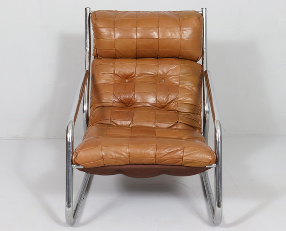 Image 1 of 2x Patchwork Fauteuil Cantilever, Allemagne, années 1970