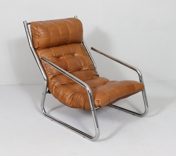 Image 1 of 2x Patchwork Fauteuil Cantilever, Allemagne, années 1970