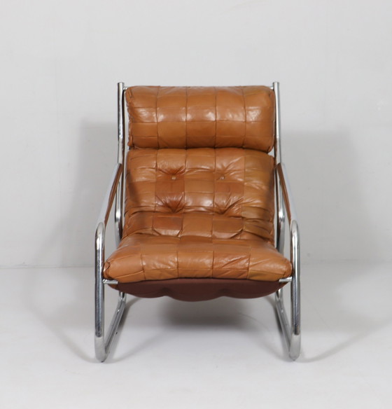 Image 1 of 2x Patchwork Fauteuil Cantilever, Allemagne, années 1970