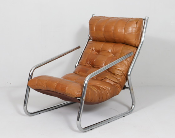 Image 1 of 2x Patchwork Fauteuil Cantilever, Allemagne, années 1970