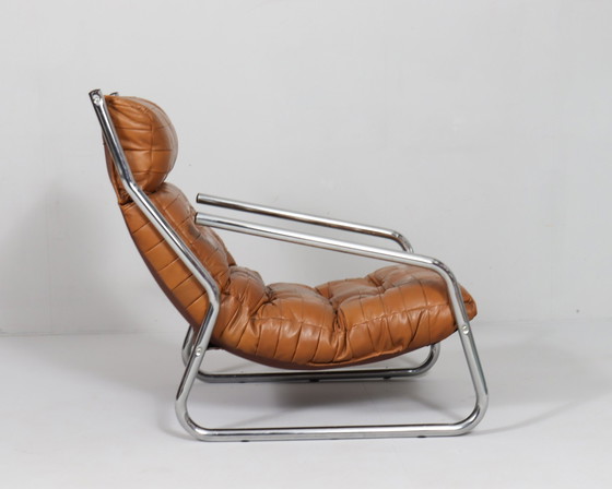 Image 1 of 2x Patchwork Fauteuil Cantilever, Allemagne, années 1970