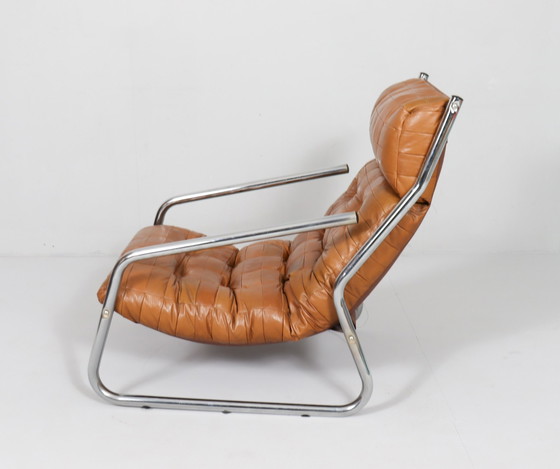 Image 1 of 2x Patchwork Fauteuil Cantilever, Allemagne, années 1970