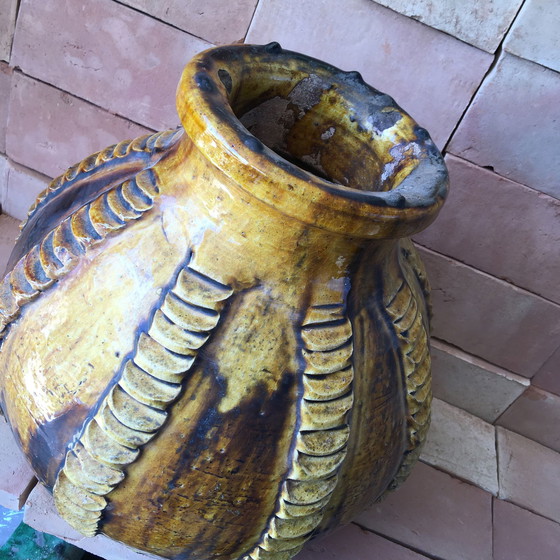 Image 1 of Poterie De Tamegroute En Terre Cuite Émaillée 