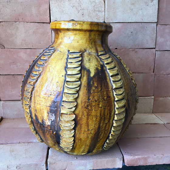 Image 1 of Poterie De Tamegroute En Terre Cuite Émaillée 