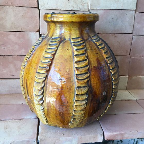 Image 1 of Poterie De Tamegroute En Terre Cuite Émaillée 