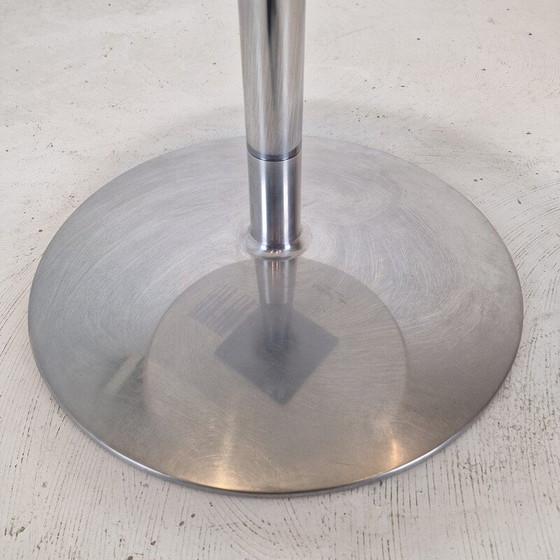 Image 1 of Table basse ronde vintage en bois et aluminium par Geoffrey Harcourt pour Artifort, 1960