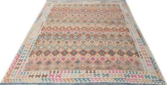 Image 1 of Kilim afghan en laine tissé à la main - 395 X 300 cm - Nouveau