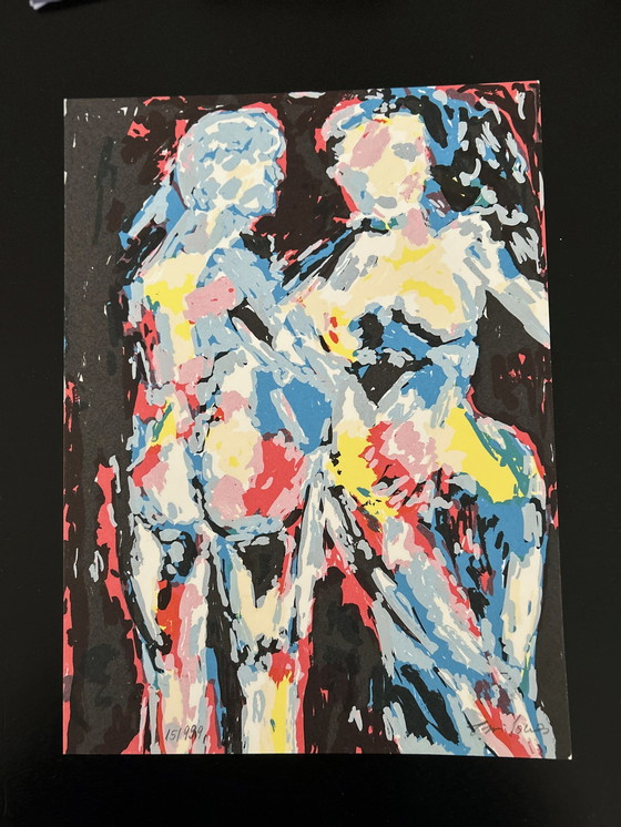 Image 1 of Sérigraphie Jonas Erszi - Petite conversation