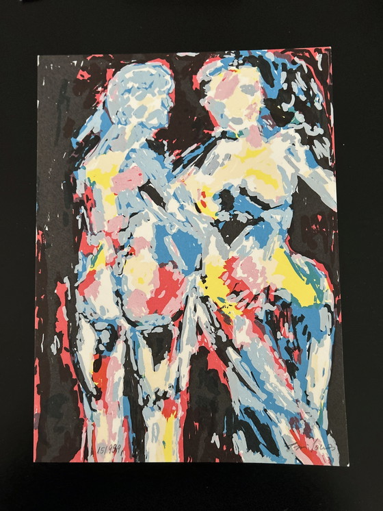 Image 1 of Sérigraphie Jonas Erszi - Petite conversation