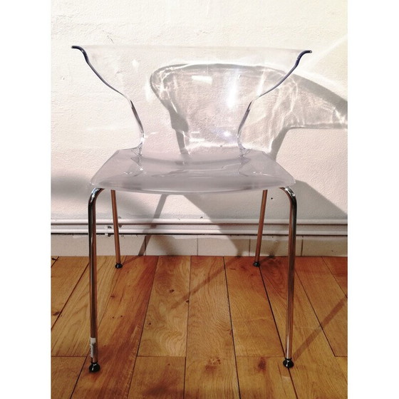 Image 1 of Chaise vintage en plastique transparent