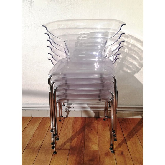Image 1 of Chaise vintage en plastique transparent