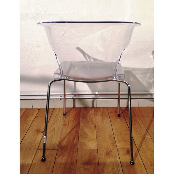 Image 1 of Chaise vintage en plastique transparent
