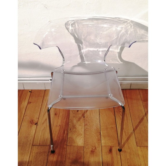 Image 1 of Chaise vintage en plastique transparent