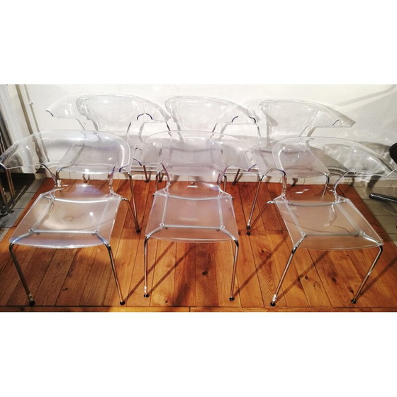 Image 1 of Chaise vintage en plastique transparent