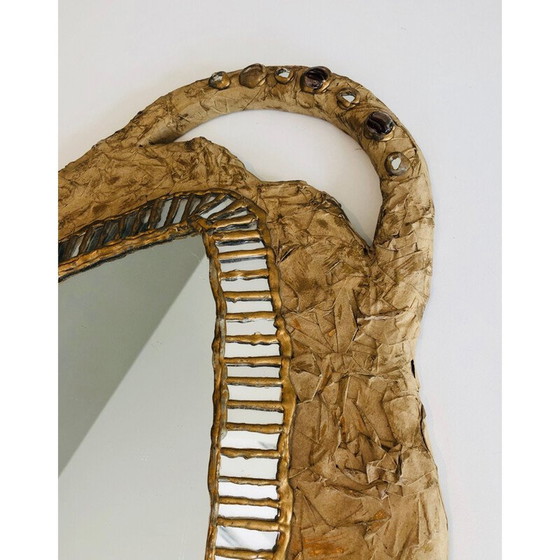 Image 1 of Miroir vintage en papier maché, 1970