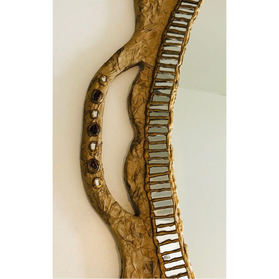 Image 1 of Miroir vintage en papier maché, 1970