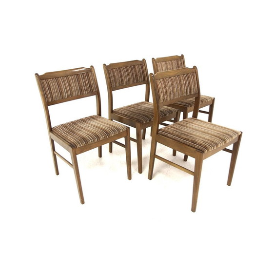 Image 1 of Ensemble de 4 chaises scandinaves vintage en bois de hêtre, Suède 1960