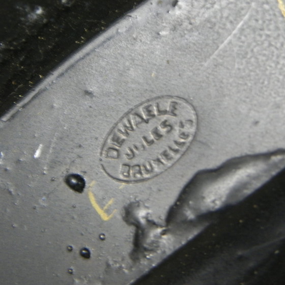 Image 1 of Lampe sur pied chromée de style Art déco, Jules Dewaele Bruxelles, années 1950