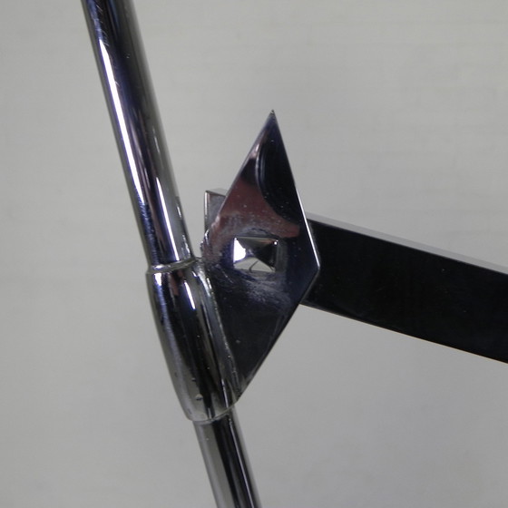 Image 1 of Lampe sur pied chromée de style Art déco, Jules Dewaele Bruxelles, années 1950