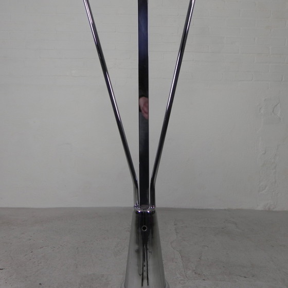 Image 1 of Lampe sur pied chromée de style Art déco, Jules Dewaele Bruxelles, années 1950