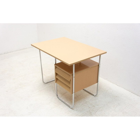 Image 1 of Bureau tchécoslovaque vintage en chrome et formica, 1950