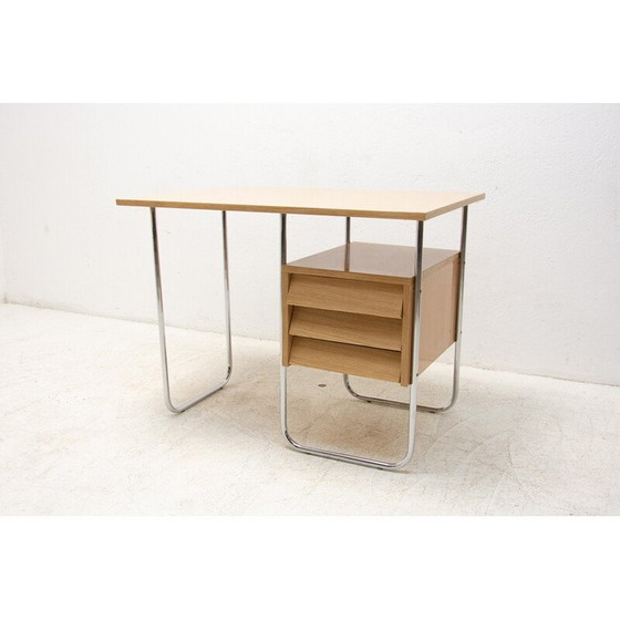 Image 1 of Bureau tchécoslovaque vintage en chrome et formica, 1950