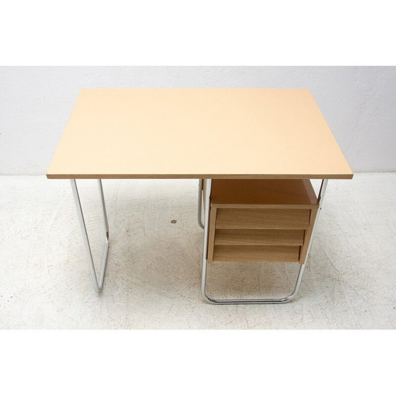Image 1 of Bureau tchécoslovaque vintage en chrome et formica, 1950