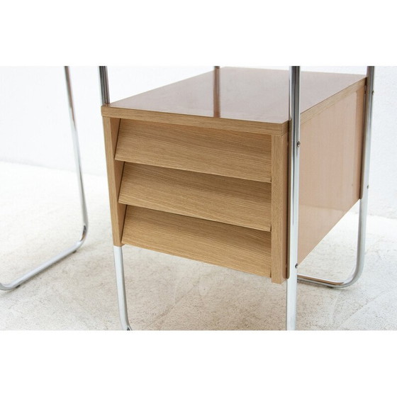 Image 1 of Bureau tchécoslovaque vintage en chrome et formica, 1950