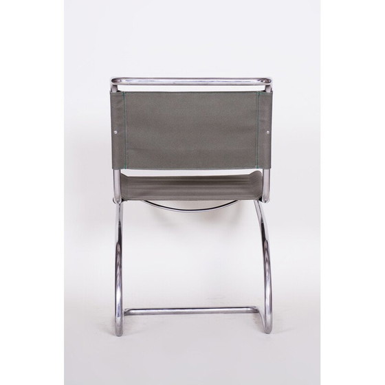 Image 1 of Chaise vintage Bauhaus H79 en acier chromé et tissu par Jindrich Halabala pour Up Zavody, Tchécoslovaquie 1930