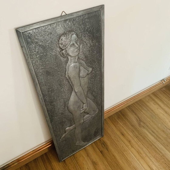 Image 1 of Panneau vintage d'une femme nue par Chamaillou, 1970