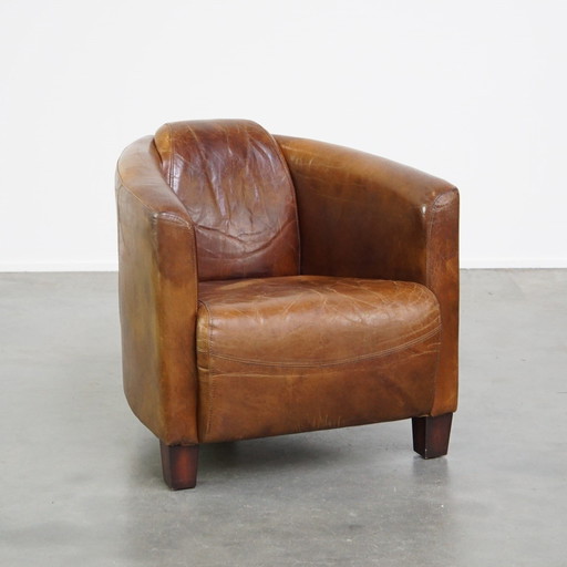 Fauteuil en cuir de bœuf