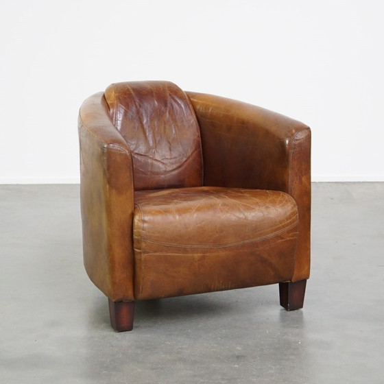 Image 1 of Fauteuil en cuir de bœuf