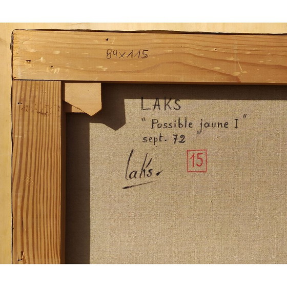 Image 1 of Acrilyc vintage sur toile de Victor Laks, 1972