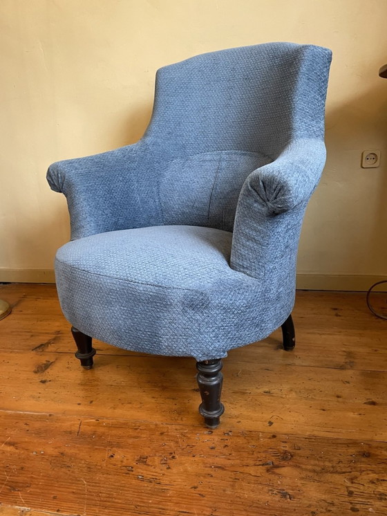 Image 1 of Fauteuil pour dames Chaise ancienne Biedermeier française