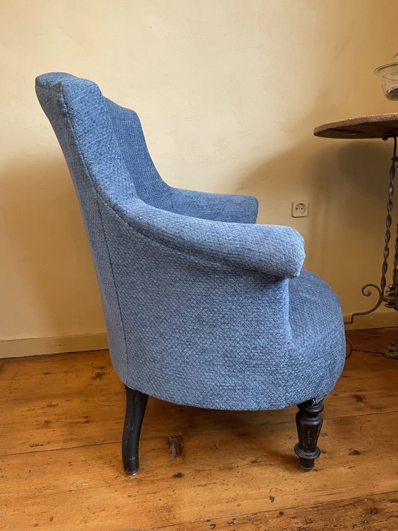 Image 1 of Fauteuil pour dames Chaise ancienne Biedermeier française